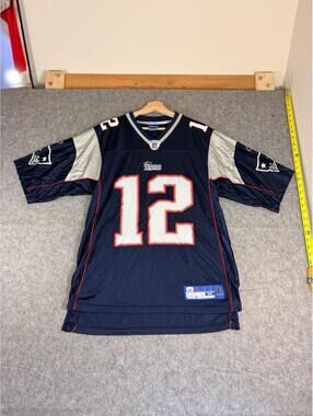 New England Patriots #12 Tom Brady Reebok  Jersey Size Medium